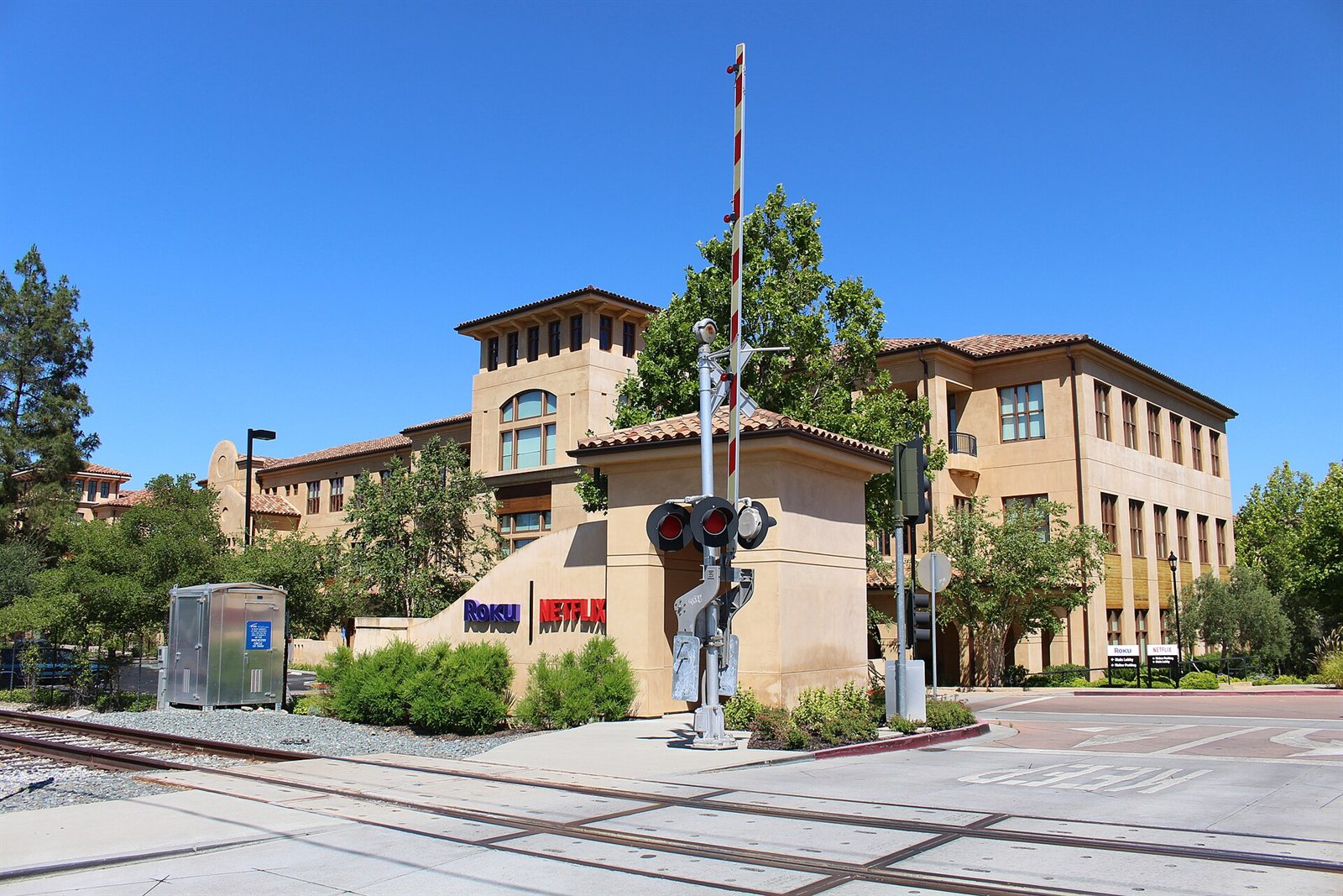 A Netflix office building at 100 Winchester Circle in Los Gatos, California