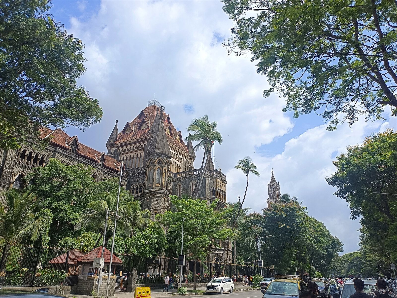 The Gothic Revival facade of the Bombay High Court building in Mumbai