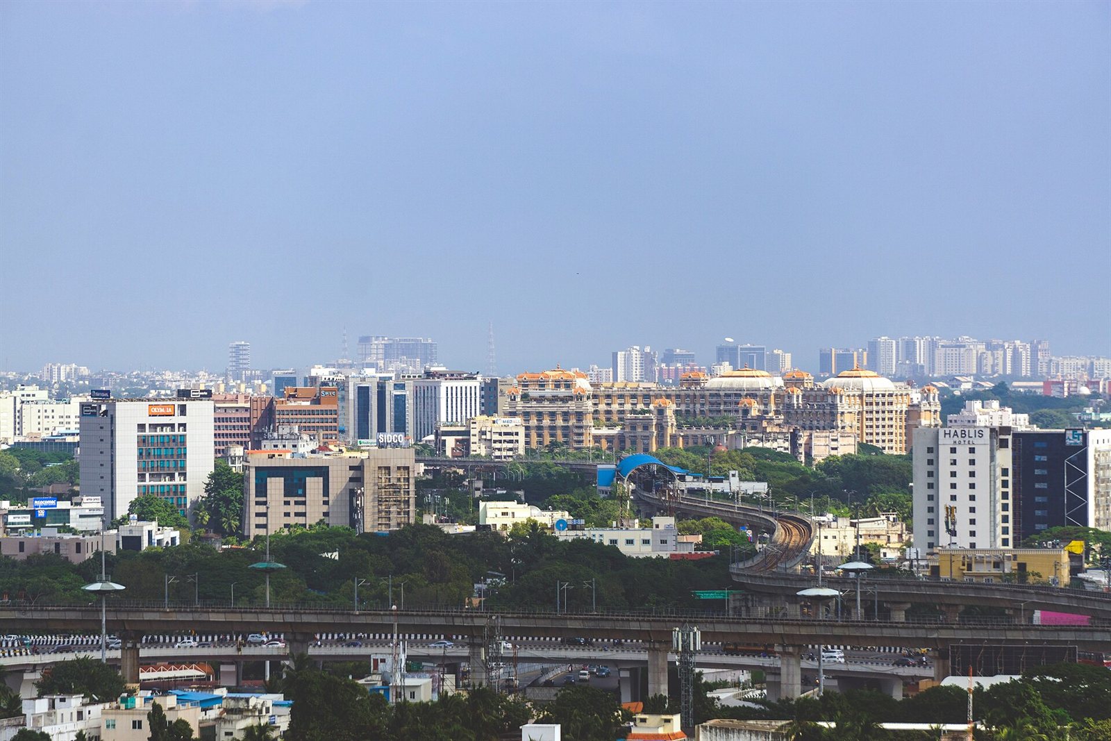 The Chennai skyline seen from St Thomas Mount