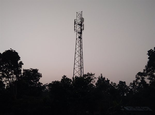 Jio mobile phone towers in Mathurapur village, Bangaon, West Bengal