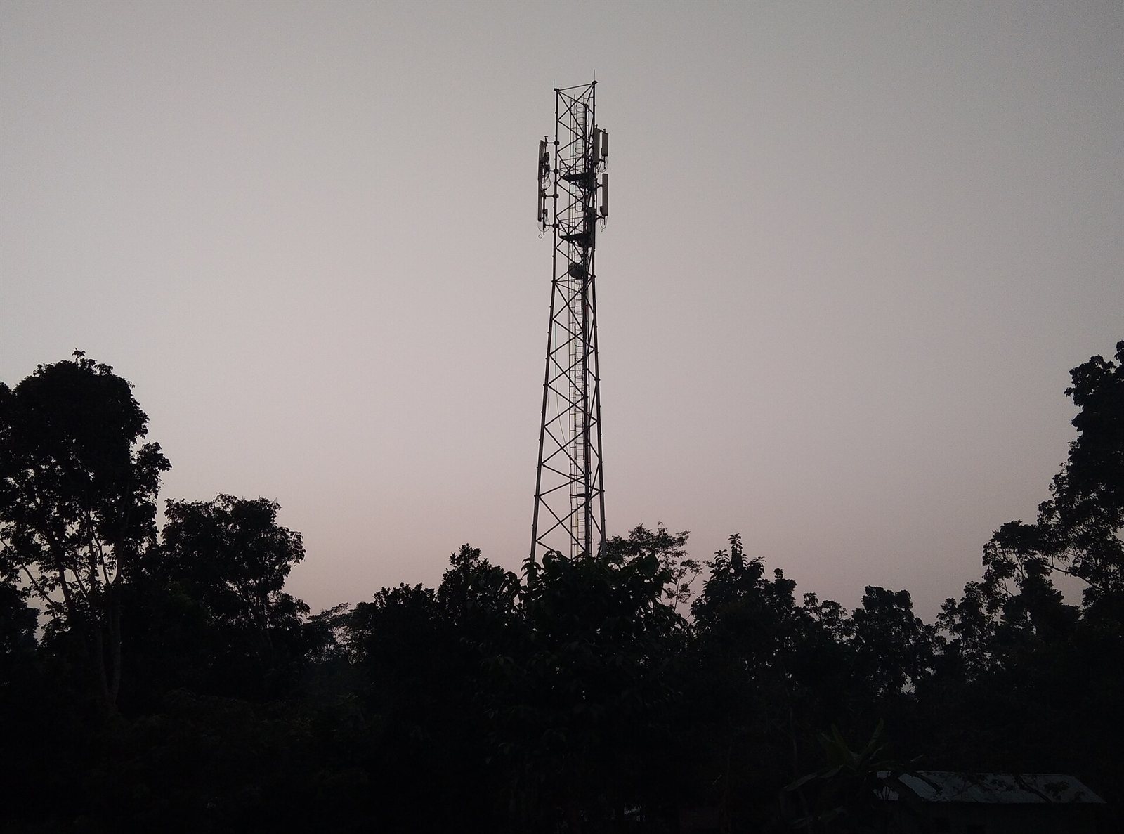 Jio mobile phone towers in Mathurapur village, Bangaon, West Bengal