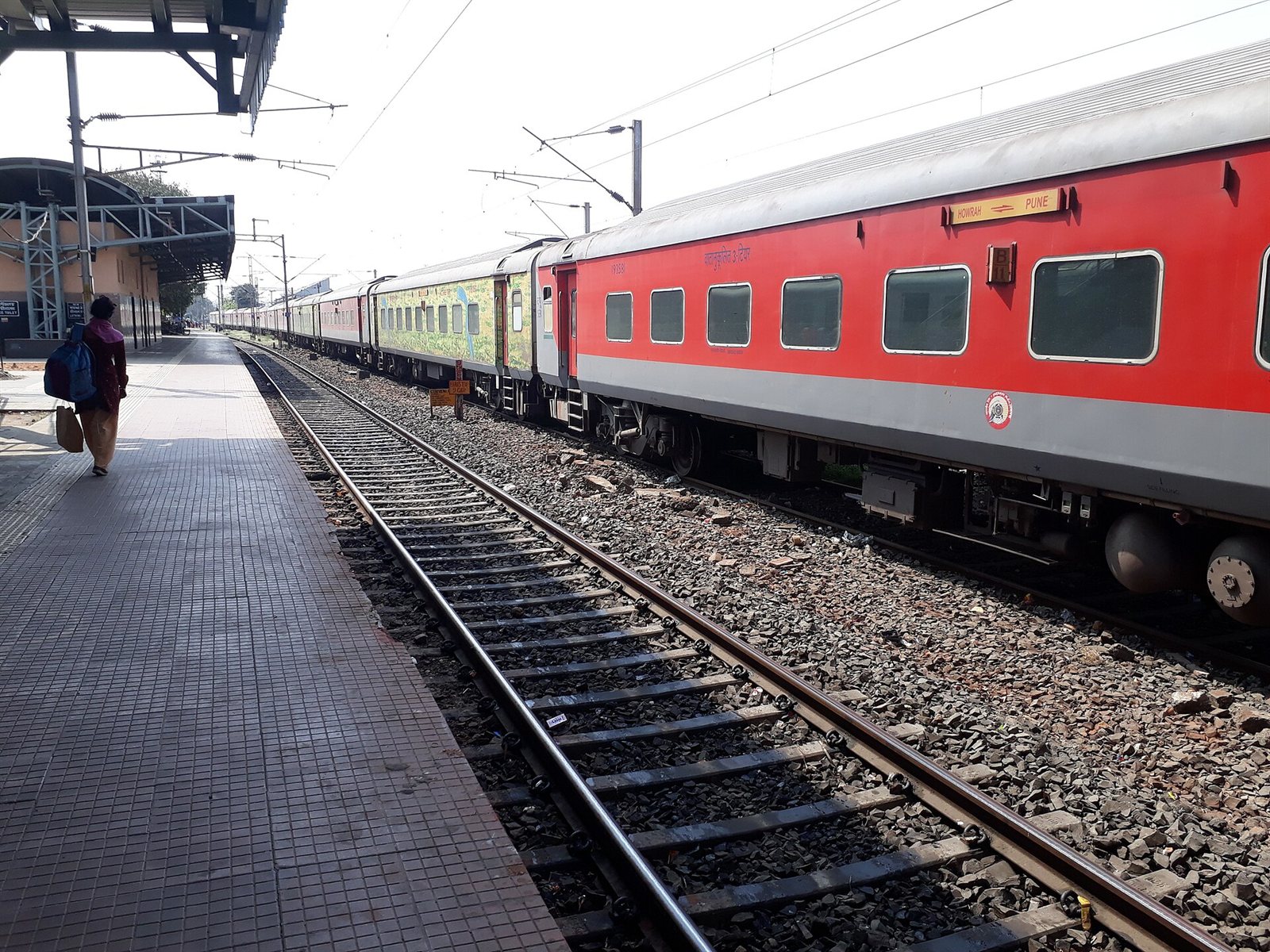 A railway station platform near Howrah, West Bengal
