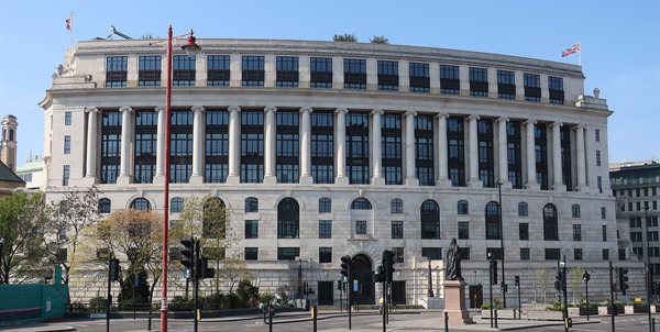 Unilever House, the parent company's London headquarters, seen from Blackfriars Bridge